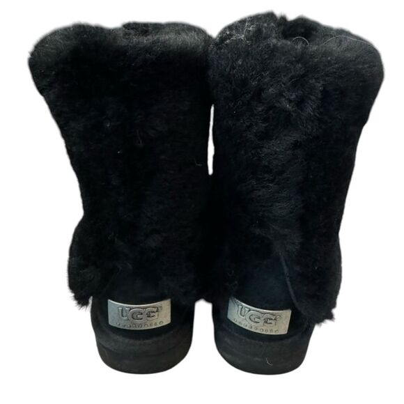 UGG AUSTRALIA Women's Black Patten Lamb Fur & UGGpure 1006794 Winter Boots 5 - Picture 5 of 6